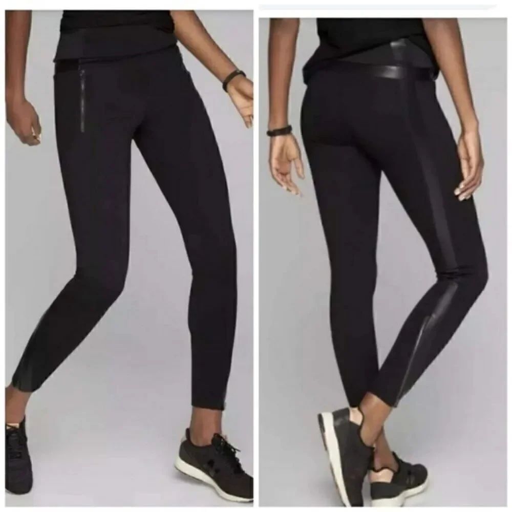 Athleta Luxe Point Black Leggings Black M